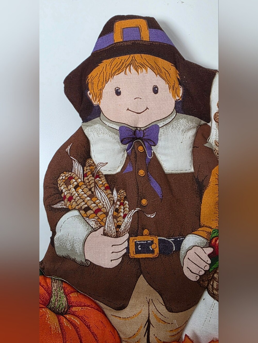 🎃 Vintage Cranston Print Works "Little Pilgrims" Hanging Decoration - Picture 4 of 4
